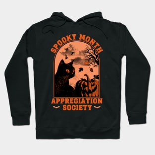 Spooky Month Appreciation Society – Halloween Black Cat Hoodie